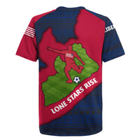 Liberia Lone Stars Rise Football Rugby Jersey with Map Graphic and National Flag Design