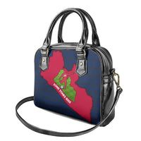 Liberia Lone Stars Rise Football Shoulder Handbag with Map Graphic and National Flag Design