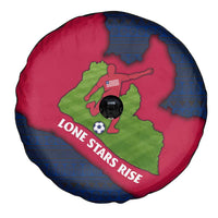 Liberia Lone Stars Rise Football Spare Tire Cover with Map Graphic and National Flag Design
