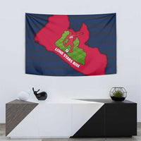 Liberia Lone Stars Rise Football Tapestry with Map Graphic and National Flag Design