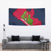 Liberia Lone Stars Rise Football Tapestry with Map Graphic and National Flag Design