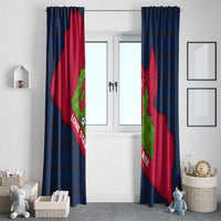 Liberia Lone Stars Rise Football Window Curtain with Map Graphic and National Flag Design