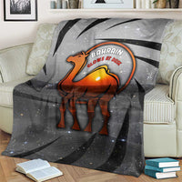 Bahrain Desert Camel Blanket with Sunset Glow and Starry Sky