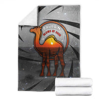 Bahrain Desert Camel Blanket with Sunset Glow and Starry Sky