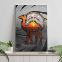 Bahrain Desert Camel Canvas Wall Art with Sunset Glow and Starry Sky