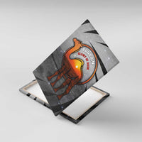 Bahrain Desert Camel Canvas Wall Art with Sunset Glow and Starry Sky