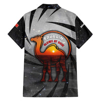 Bahrain Desert Camel Family Matching Off Shoulder Maxi Dress and Hawaiian Shirt with Sunset Glow and Starry Sky