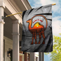 Bahrain Desert Camel Garden Flag with Sunset Glow and Starry Sky