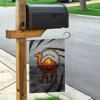 Bahrain Desert Camel Garden Flag with Sunset Glow and Starry Sky