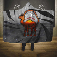 Bahrain Desert Camel Hooded Blanket with Sunset Glow and Starry Sky