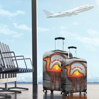 Bahrain Desert Camel Luggage Cover with Sunset Glow and Starry Sky