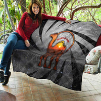 Bahrain Desert Camel Quilt with Sunset Glow and Starry Sky