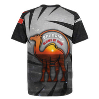 Bahrain Desert Camel Rugby Jersey with Sunset Glow and Starry Sky