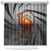 Bahrain Desert Camel Shower Curtain with Sunset Glow and Starry Sky