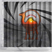 Bahrain Desert Camel Shower Curtain with Sunset Glow and Starry Sky