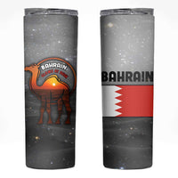 Bahrain Desert Camel Skinny Tumbler with Sunset Glow and Starry Sky