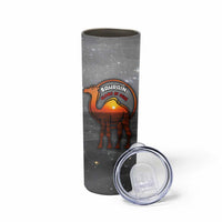 Bahrain Desert Camel Skinny Tumbler with Sunset Glow and Starry Sky