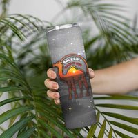 Bahrain Desert Camel Skinny Tumbler with Sunset Glow and Starry Sky