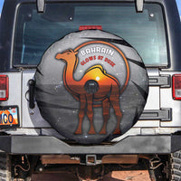 Bahrain Desert Camel Spare Tire Cover with Sunset Glow and Starry Sky