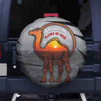 Bahrain Desert Camel Spare Tire Cover with Sunset Glow and Starry Sky