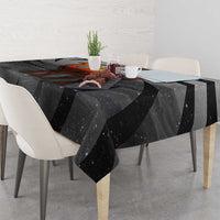 Bahrain Desert Camel Tablecloth with Sunset Glow and Starry Sky