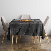 Bahrain Desert Camel Tablecloth with Sunset Glow and Starry Sky