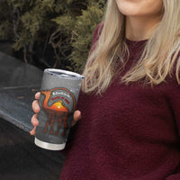 Bahrain Desert Camel Tumbler Cup with Sunset Glow and Starry Sky