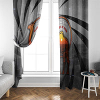 Bahrain Desert Camel Window Curtain with Sunset Glow and Starry Sky