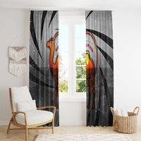 Bahrain Desert Camel Window Curtain with Sunset Glow and Starry Sky