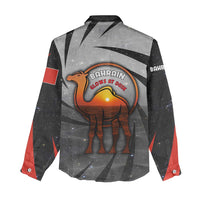 Bahrain Desert Camel Women Casual Shirt with Sunset Glow and Starry Sky