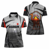 Bahrain Desert Camel Women Polo Shirt with Sunset Glow and Starry Sky