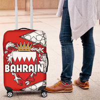 Bahrain Shield Design Luggage Cover with Arabesque Tile Motif in Red