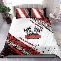 Formula 1 Inspired Bahrain Race Bedding Set with Checkered Flag Print
