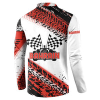 Formula 1 Inspired Bahrain Race Button Sweatshirt with Checkered Flag Print