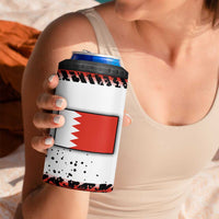 Formula 1 Inspired Bahrain Race 4 in 1 Can Cooler Tumbler with Checkered Flag Print