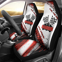 Formula 1 Inspired Bahrain Race Car Seat Cover with Checkered Flag Print