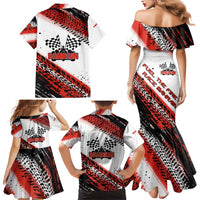 Formula 1 Inspired Bahrain Race Family Matching Mermaid Dress and Hawaiian Shirt with Checkered Flag Print