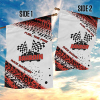 Formula 1 Inspired Bahrain Race Garden Flag with Checkered Flag Print