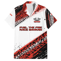 Formula 1 Inspired Bahrain Race Hawaiian Shirt with Checkered Flag Print