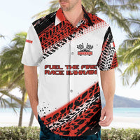 Formula 1 Inspired Bahrain Race Hawaiian Shirt with Checkered Flag Print