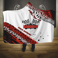 Formula 1 Inspired Bahrain Race Hooded Blanket with Checkered Flag Print