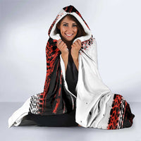 Formula 1 Inspired Bahrain Race Hooded Blanket with Checkered Flag Print