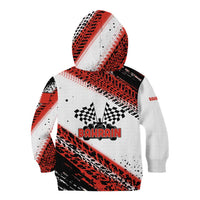 Formula 1 Inspired Bahrain Race Kid Hoodie with Checkered Flag Print