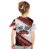 Formula 1 Inspired Bahrain Race Kid T Shirt with Checkered Flag Print