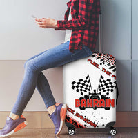 Formula 1 Inspired Bahrain Race Luggage Cover with Checkered Flag Print