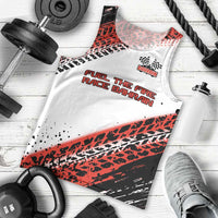 Formula 1 Inspired Bahrain Race Men Tank Top with Checkered Flag Print