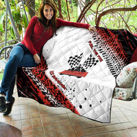 Formula 1 Inspired Bahrain Race Quilt with Checkered Flag Print