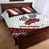 Formula 1 Inspired Bahrain Race Quilt Bed Set with Checkered Flag Print