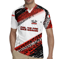 Formula 1 Inspired Bahrain Race Rugby Jersey with Checkered Flag Print