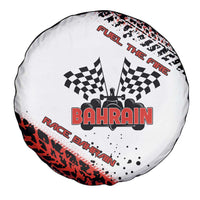 Formula 1 Inspired Bahrain Race Spare Tire Cover with Checkered Flag Print